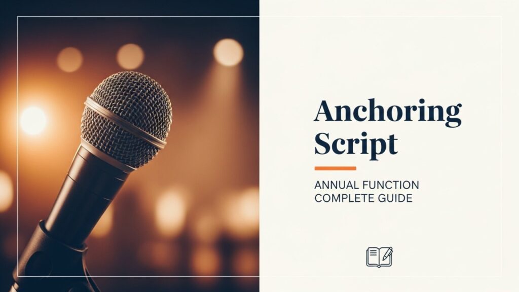 Anchoring Script for Annual Function