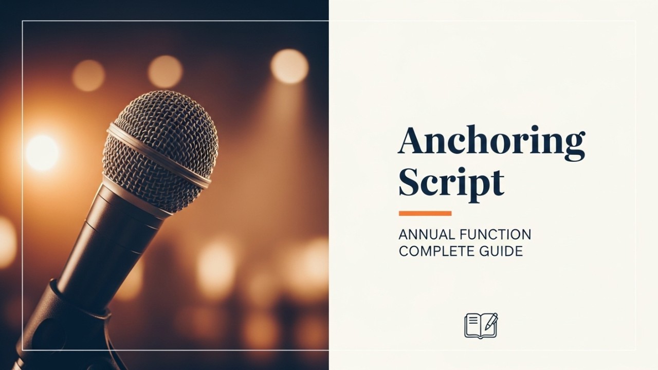 Anchoring Script for Annual Function