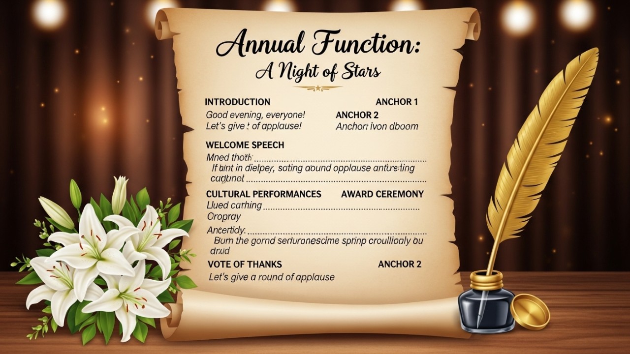 Complete Anchoring Script for Annual Function
