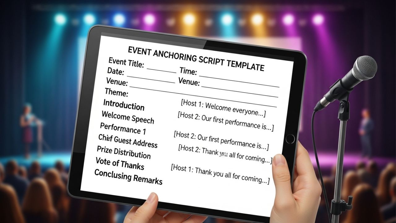 Complete Ready-to-Use Anchoring Script Template for SchoolCollege Events