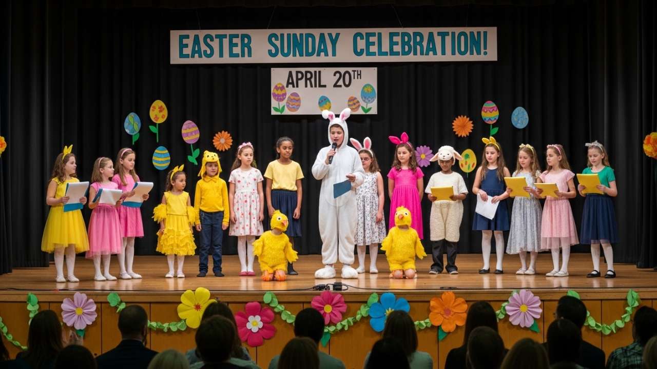 Easter Sunday April 20 Event School Script in English Language