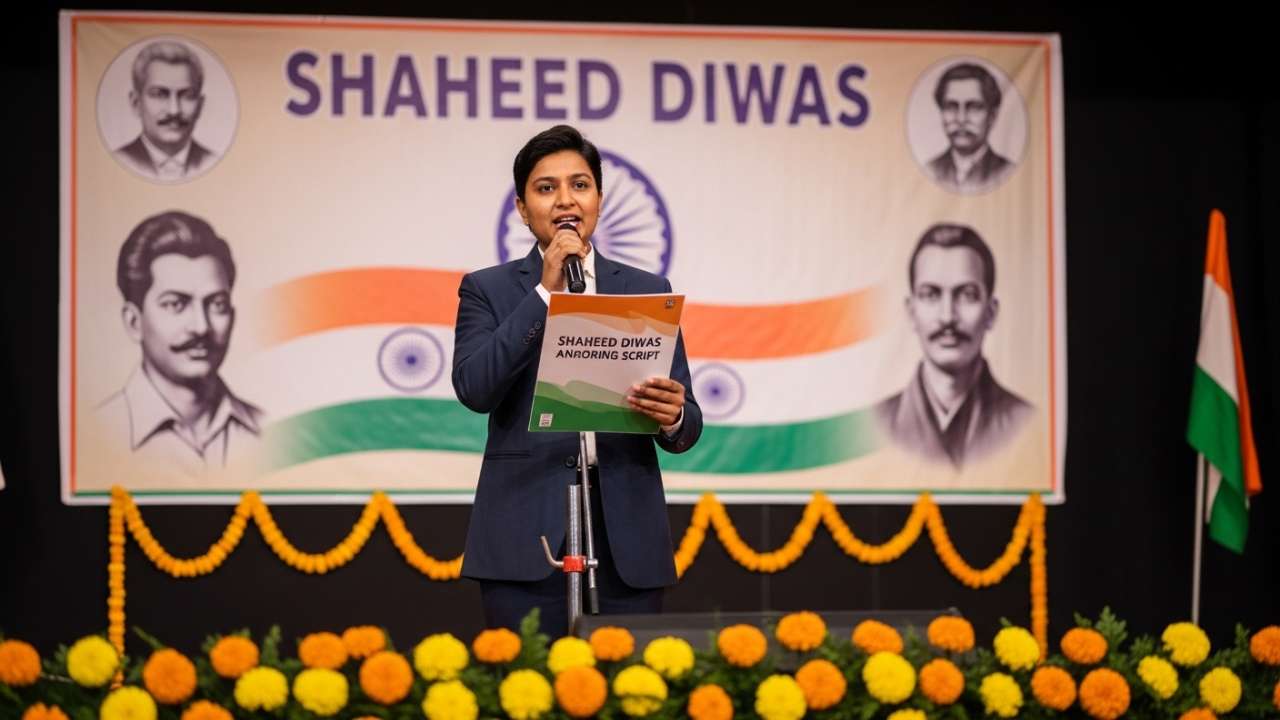 Shaheed Divas Anchoring Script