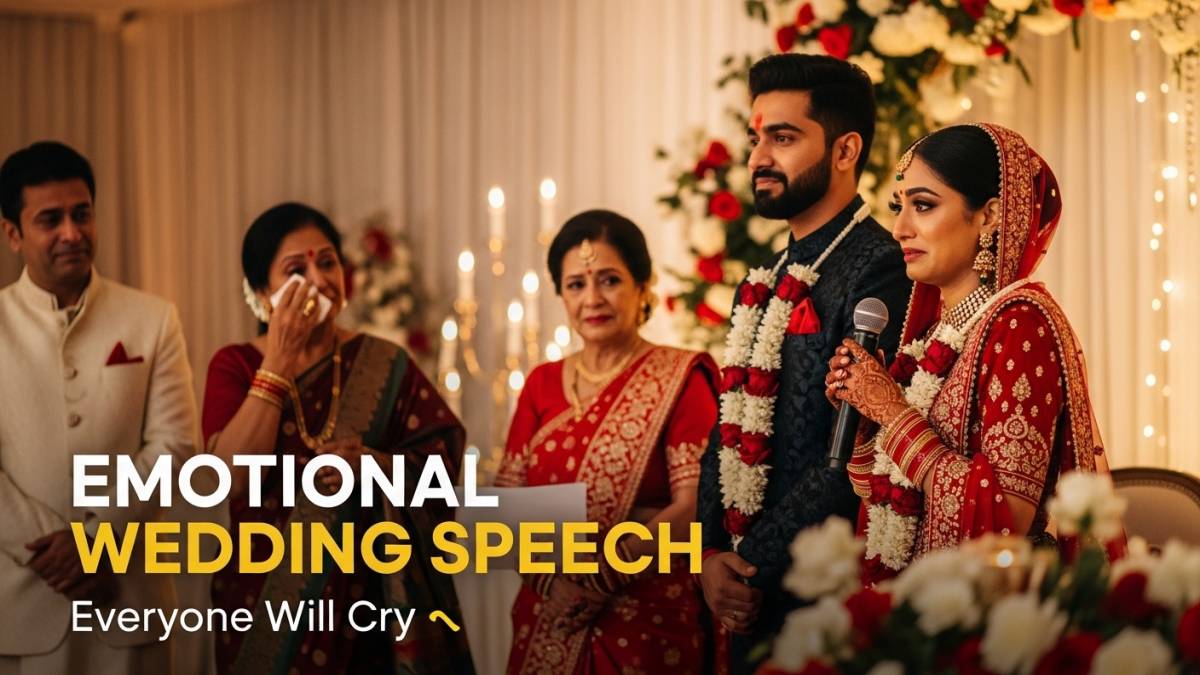 Emotional Groom Wedding Speech Script