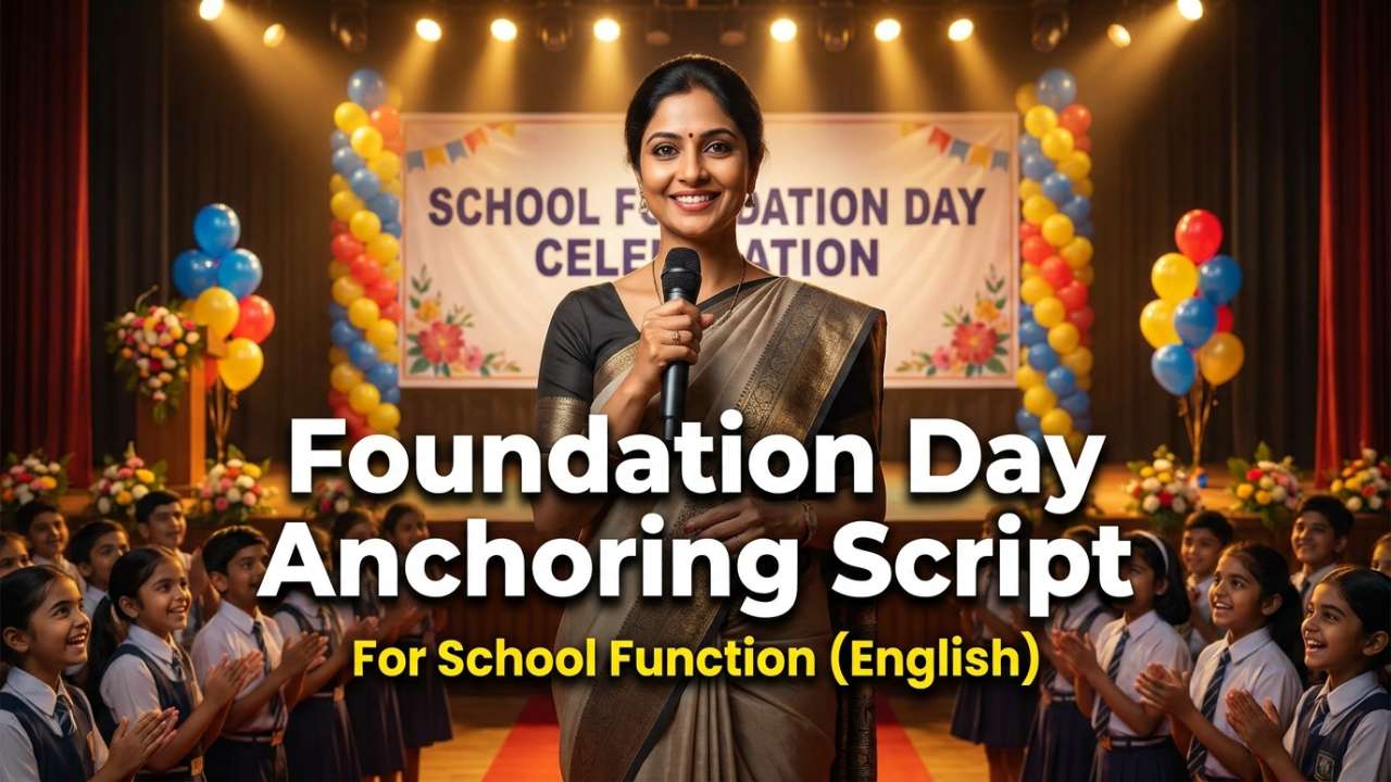 Foundation Day Anchoring Script in English for School