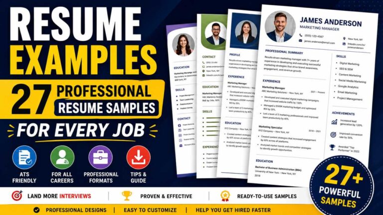 27 Professional Resume Samples for Every Job