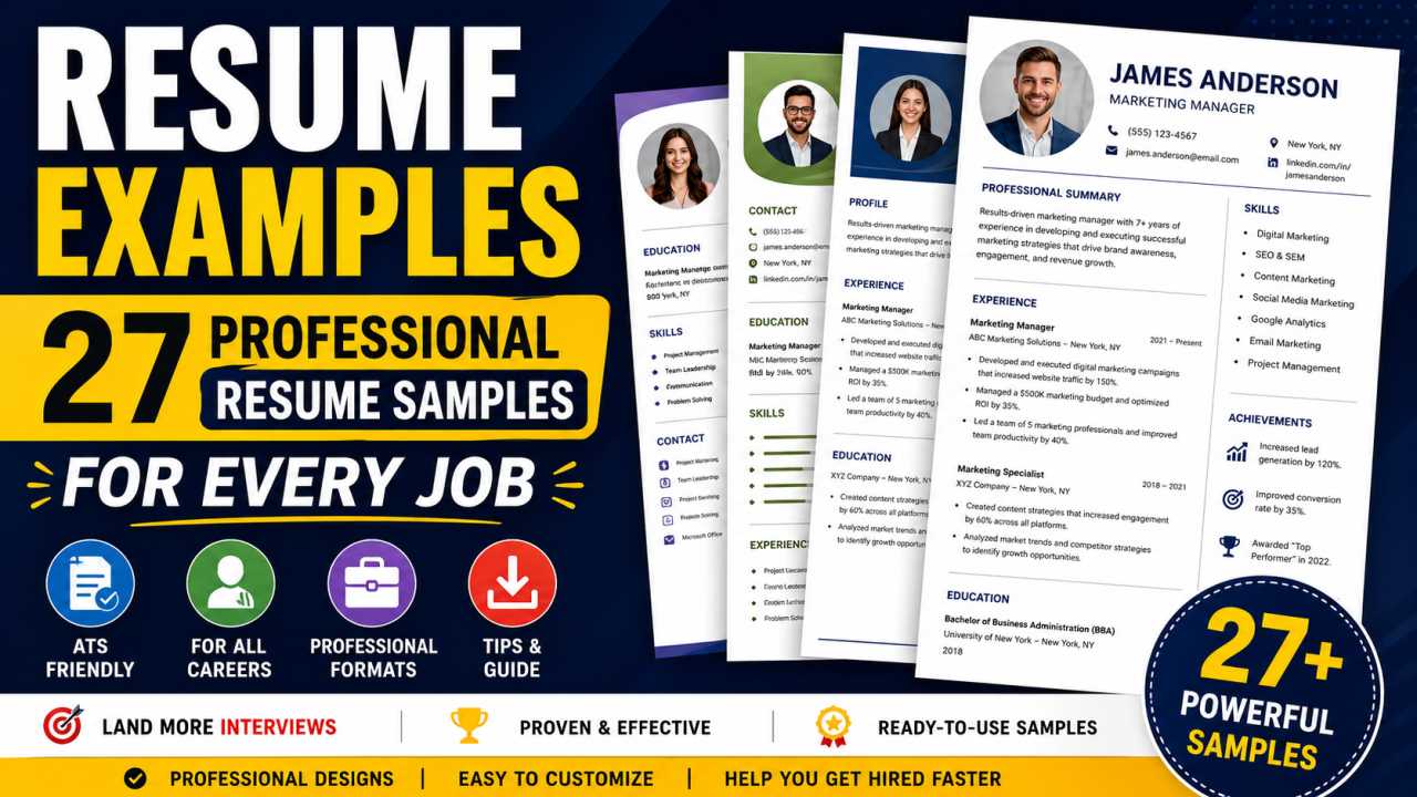27 Professional Resume Samples for Every Job