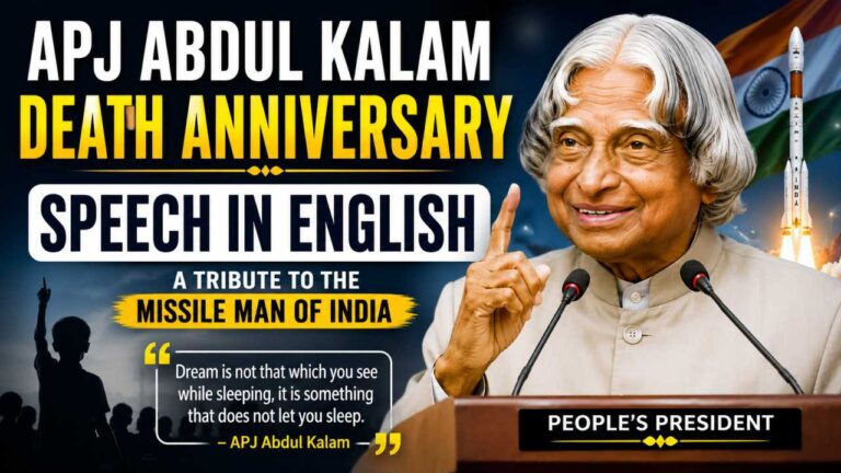 APJ Abdul Kalam Death Anniversary Speech in English