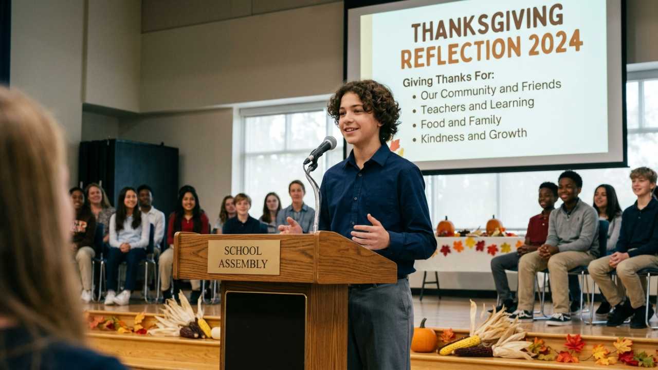 Example of Thanksgiving Speech in School