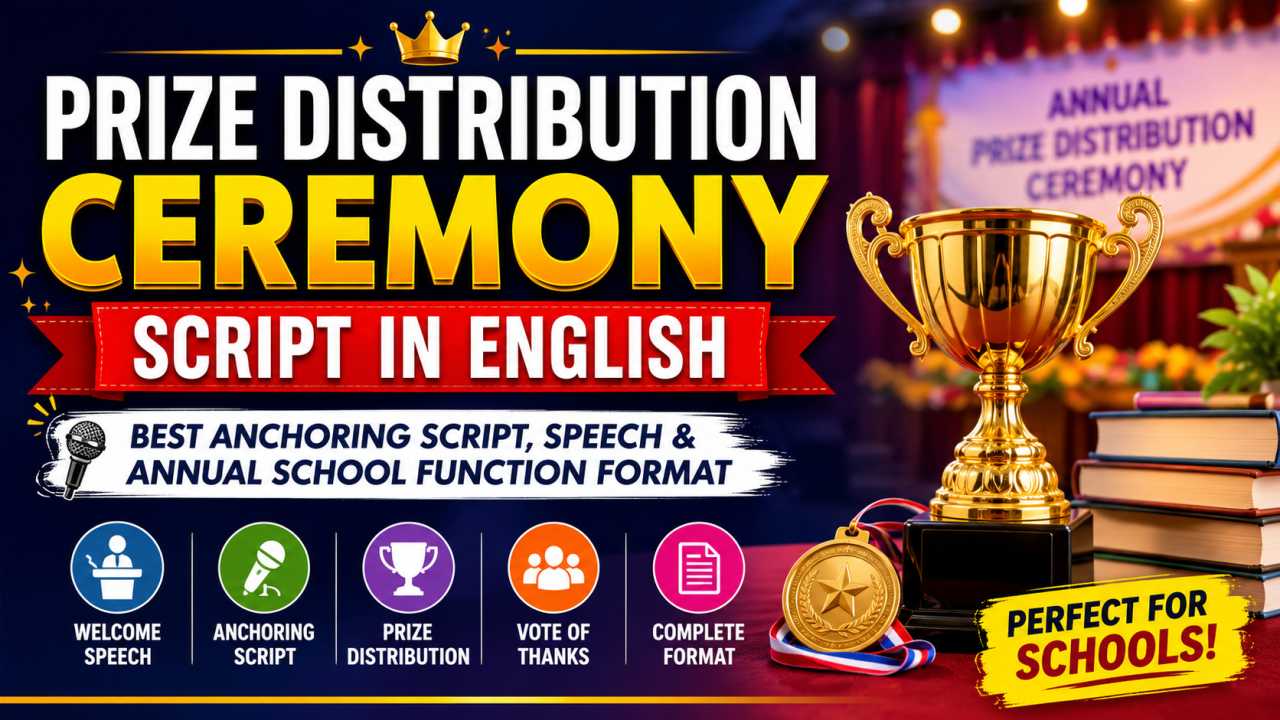 Prize Distribution Ceremony Script in English