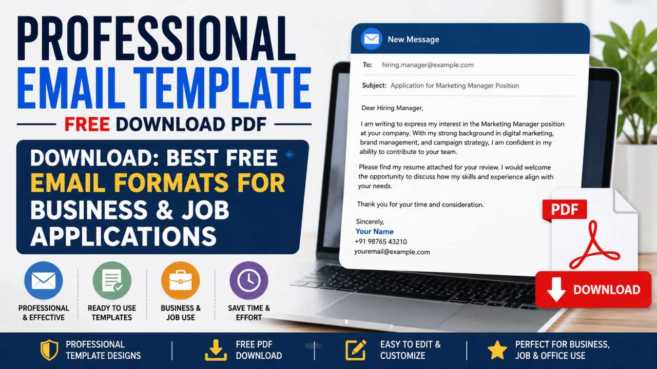 Professional Email Template Free Download PDF Download