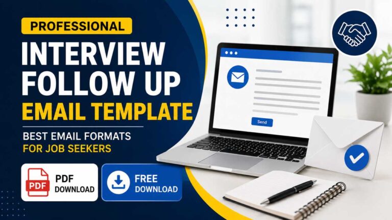 Professional Interview Follow Up Emai